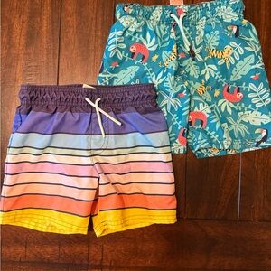 Lot of 2: Colorful Cat + Jack Kids Swim Shorts